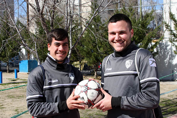 Miguel Casado (22) y Borja Useros (23) son inseparables como entrenadores y también como amigos.