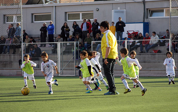 Los Chupetines de la Escuela Municipal de Fútbol San Blas.