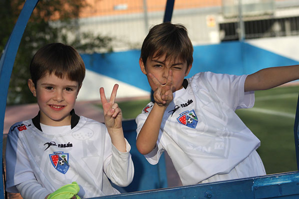 Los Chupetines de la Escuela Municipal de Fútbol San Blas.