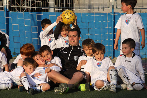 Los Chupetines de la Escuela Municipal de Fútbol San Blas.