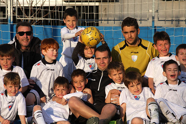 Los Chupetines de la Escuela Municipal de Fútbol San Blas.