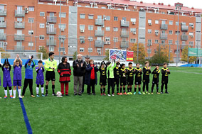 Marta Gómez inauguró oficialmente el campo 2 del Municipal de San Blas.
