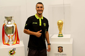 David González de la EDM San Blas en a la Ciudad del Fútbol de Las Rozas
