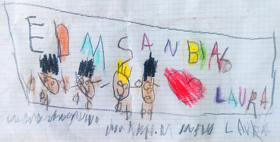 Alfredo, Pamela, Paco y Rafa. Por Laura.