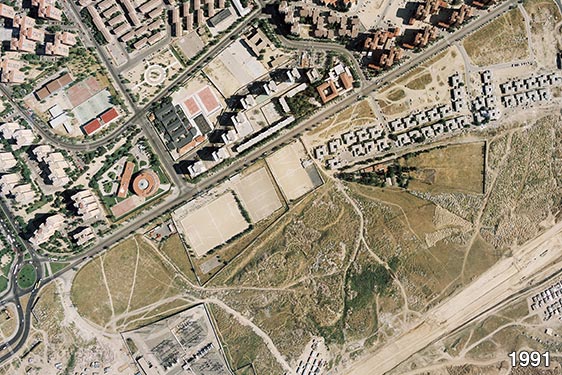 La Avenida de Guadalajara, desde el cielo, 1991